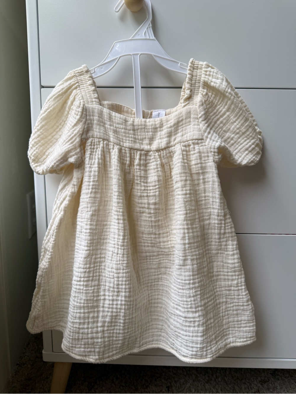 Modern Moments puff sleeve dress and diaper cover set